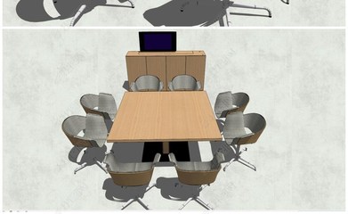精品会议室与办公室桌椅SU模型素材的应用与价值